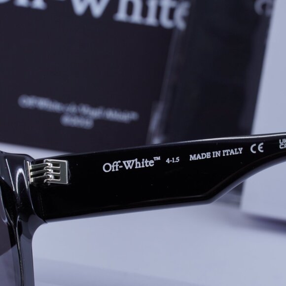 Off-White OERI13I JACKSON 1307 Square Sunglasses – Black/Dark Grey - Picture 7 of 10